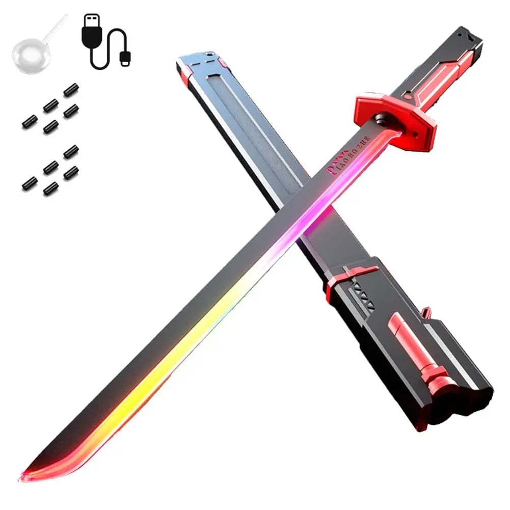 LED Glowing Sword with Sparks and Smoke Effects for Kids