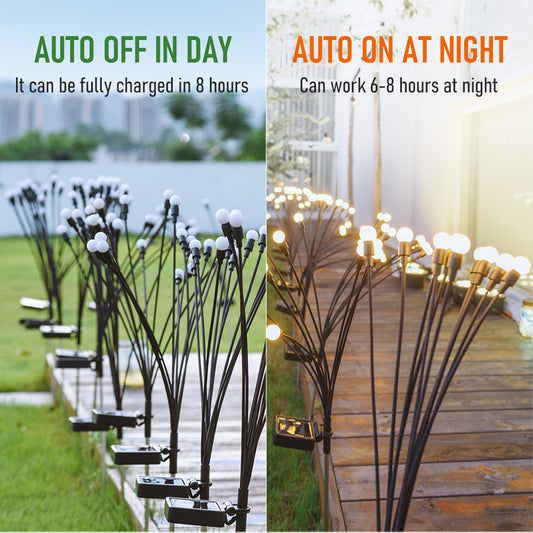 GlowSway™ Solar Firefly Lights - Swaying LED Outdoor Garden Decor (IP65 Waterproof)