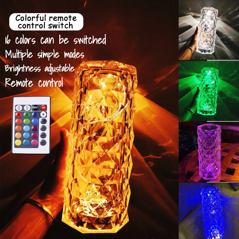 RGB Touch Dimming Nordic Crystal USB Table Lamp
