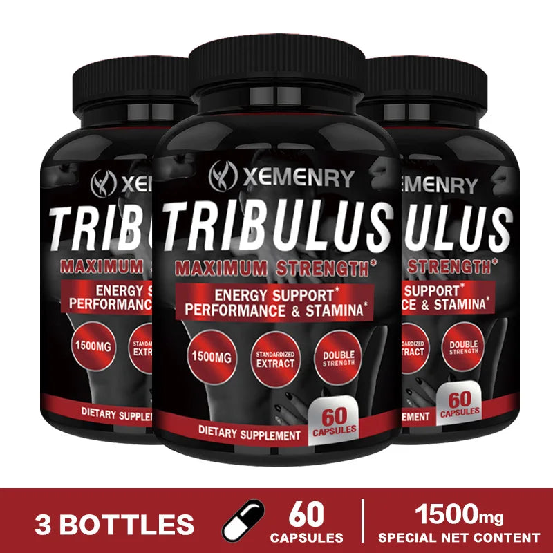Tribulus Capsules - Lose Excess Fat, Improve Performance, Muscle Building Workout Supplement