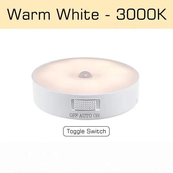 Motion Sensor Night Light USB Rechargeable Light LED Lamp for Kitchen Bedroom Stairs Hallway Cabinet Closet Wardrobe Nightlight