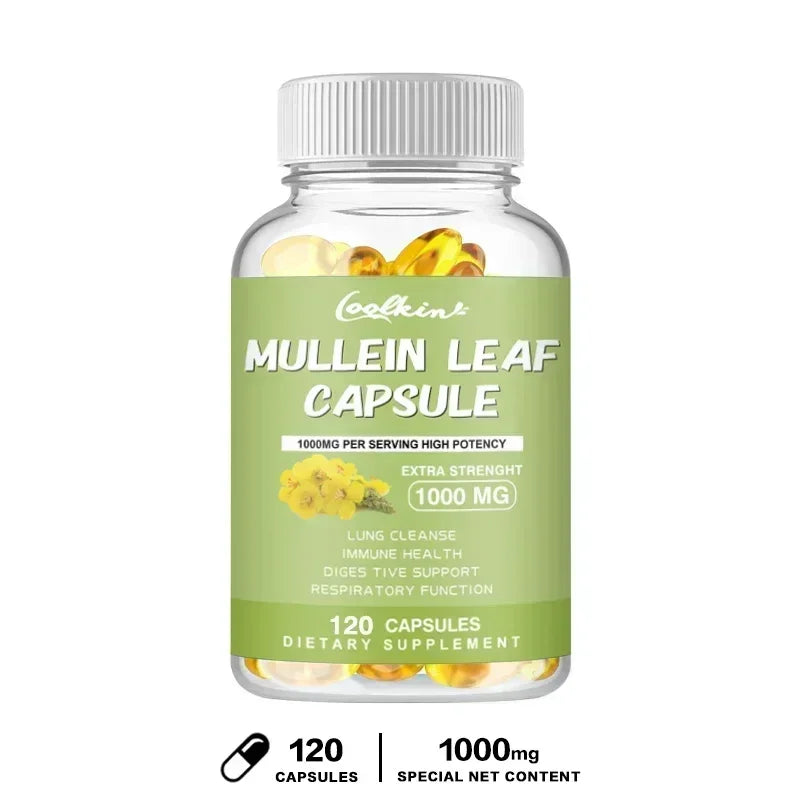 Mullein Leaf - Clear Lungs and Detoxify, Breathe Healthily, Relieve Headaches Supplement