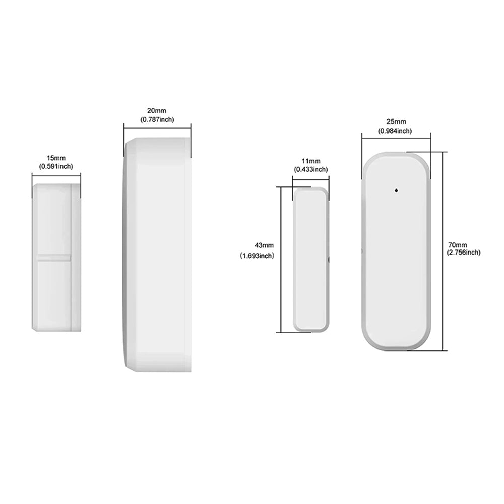 ZigBee Smart Magnetic Door And Window Alarm Sensor Requires Gateway