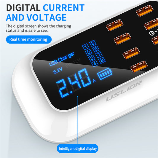 PD 18W Smart Power Strip — Digital Display USB Fast Charger - Image 2