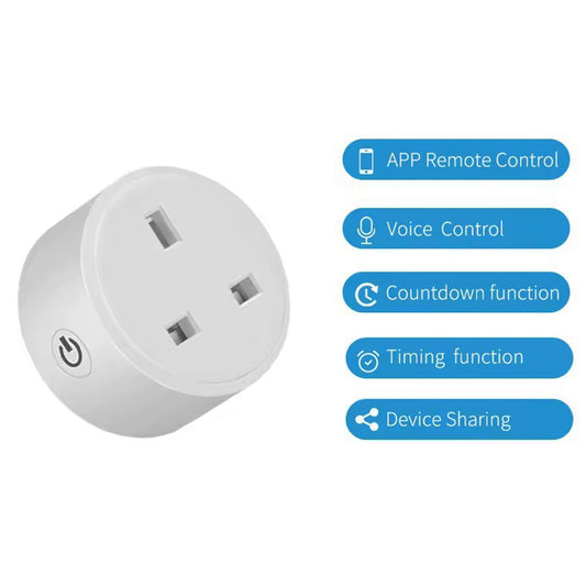 WiFi Tuya Smart Socket 20A UK Adapter for Alexa And Google Home