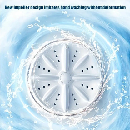 Portable Mini Washer, USB Rechargeable Cordless, 1.2L Capacity For Underwear, Socks & Baby Clothes, 3 Cleaning Modes, Quiet & Compact For Travel, Dorm, Apartment
