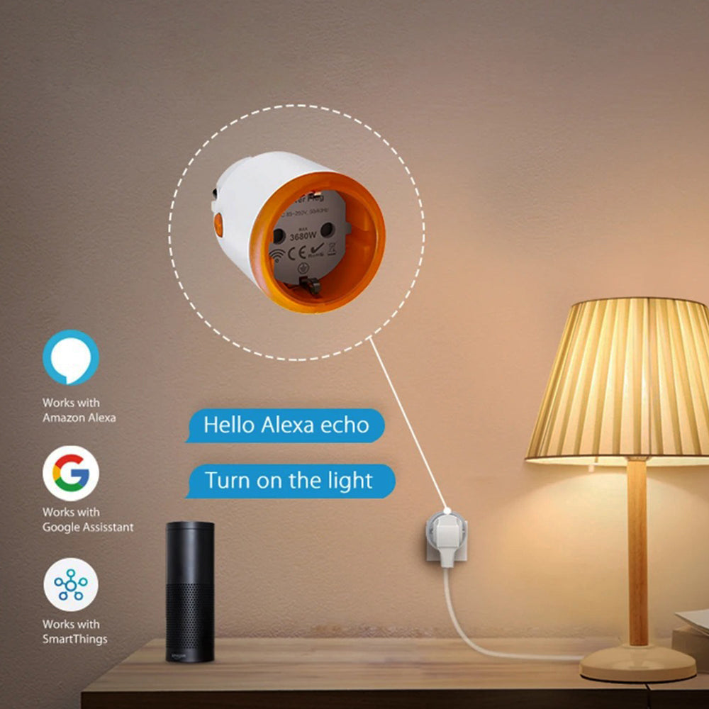 Smart ZigBee 16A Outlet with Energy Monitoring for Home Assistant