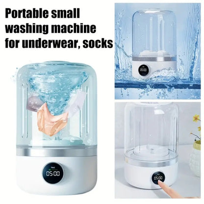 Portable Mini Washer, USB Rechargeable Cordless, 1.2L Capacity For Underwear, Socks & Baby Clothes, 3 Cleaning Modes, Quiet & Compact For Travel, Dorm, Apartment