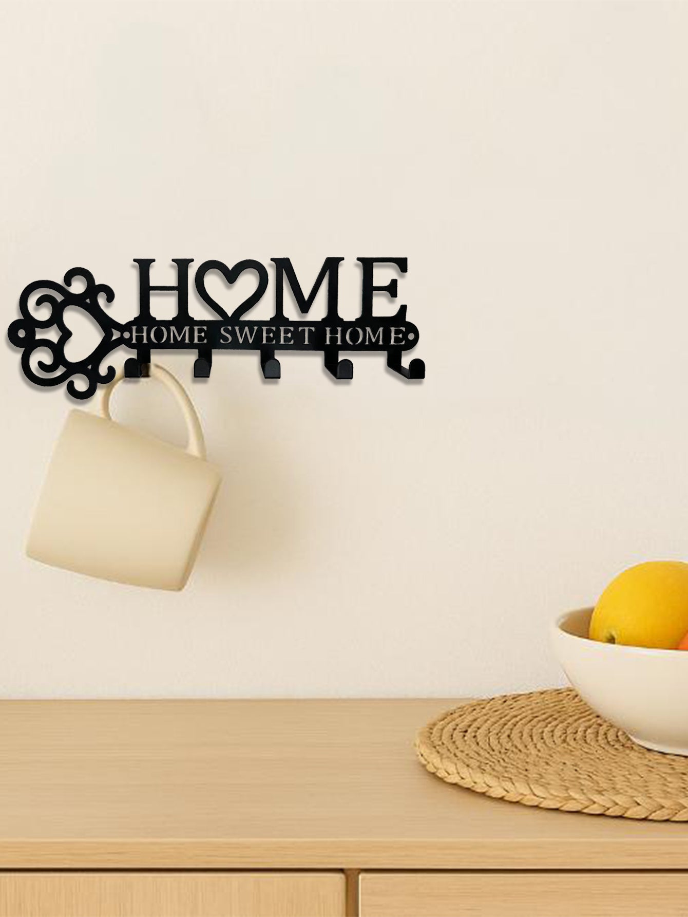Cozy Home Wall Hooks Set Warm Metal Coat Hangers With Cute Heart Design Perfect