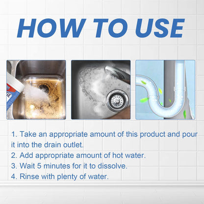 Jiesuin Pipe Dredging Agent, Kitchen And Bathroom Sewer Blockage Cleaning Stain Deodorizing Cleaner