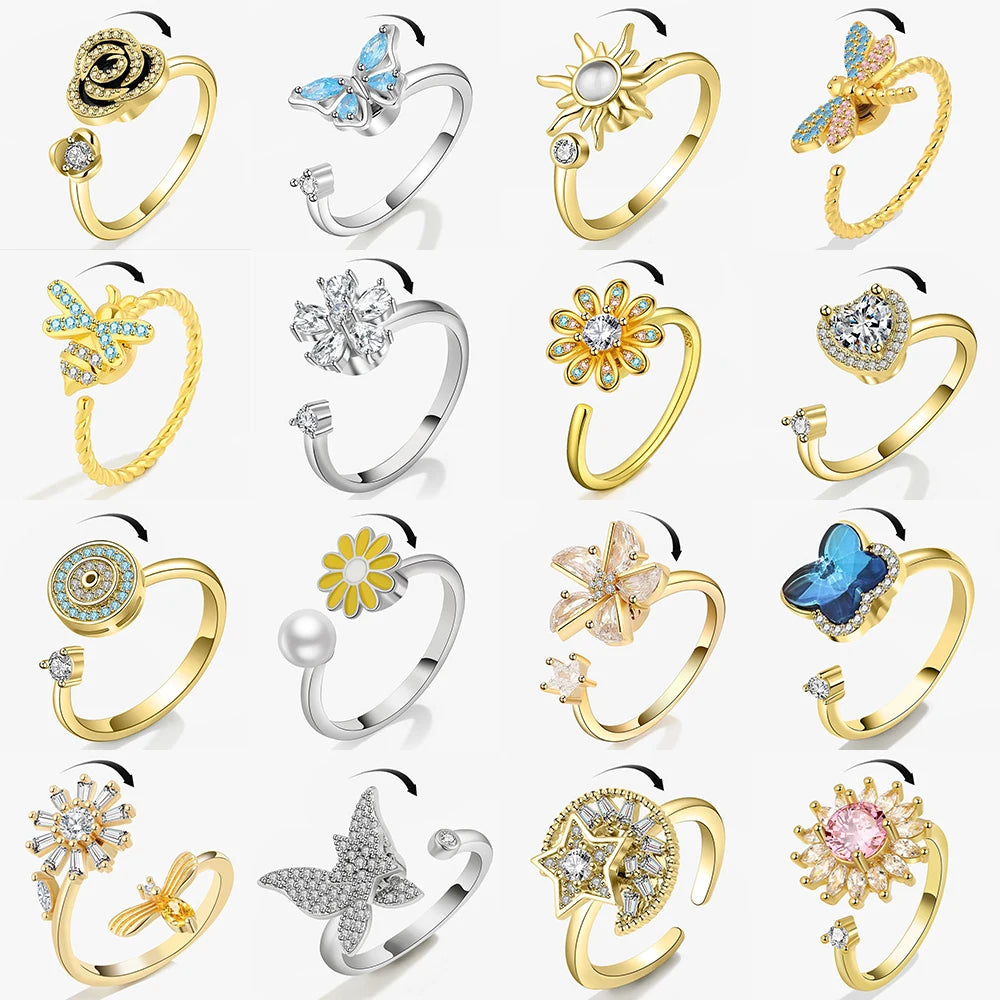 Anti-Anxiety Relief Spinner Ring for Stress And Calm