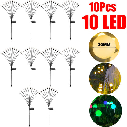GlowSway™ Solar Firefly Lights - Swaying LED Outdoor Garden Decor (IP65 Waterproof)