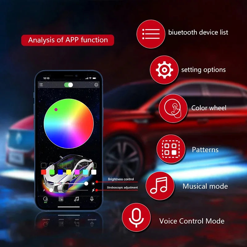 Personalized LED Car Floor Mat Light