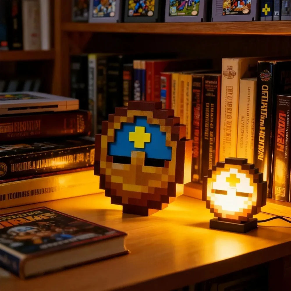 Fun Pixel-Style Quartz Movement Wall Clock for Bedrooms