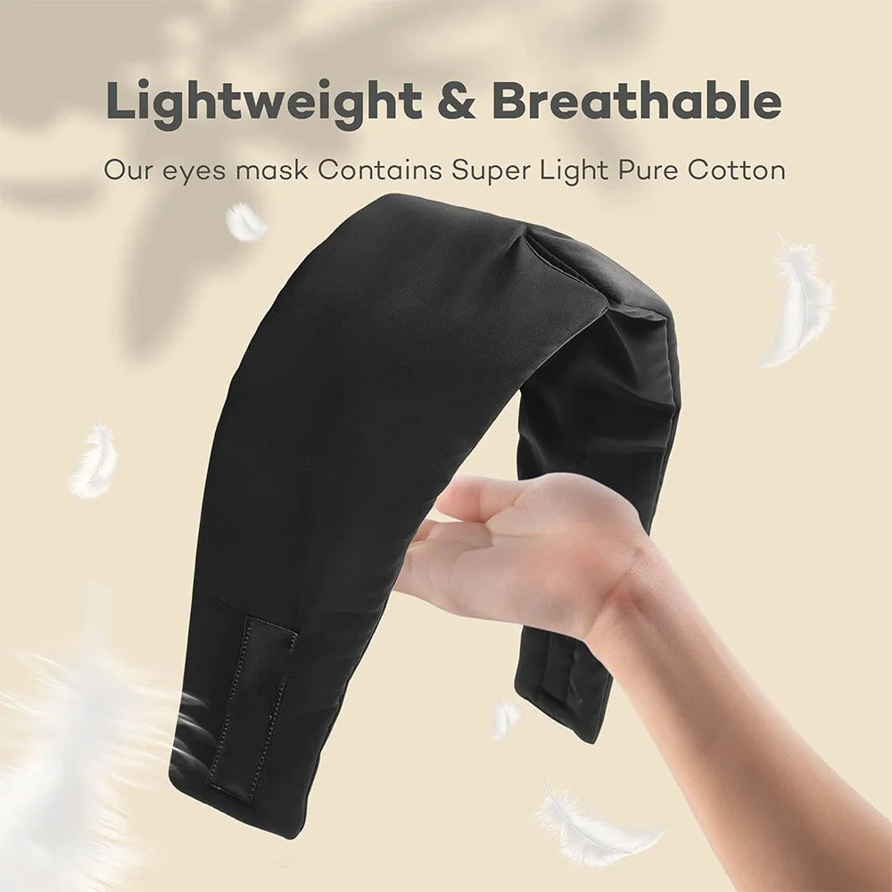 100% Natural Mulberry Silk Sleep Mask - Luxury Blackout Eye Mask for Deep Sleep & Skin Care