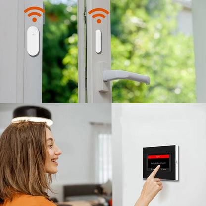 Home Alarm System with Tuya 433MHz Door/Window Detectors