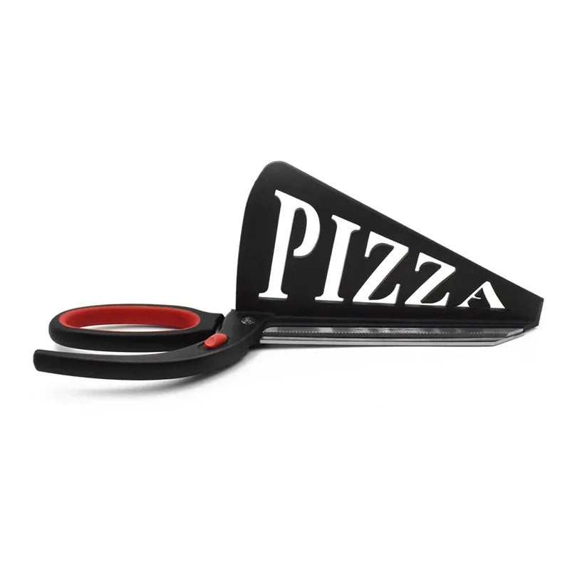 Pizza Scissors with Built-In Slice Server Tray