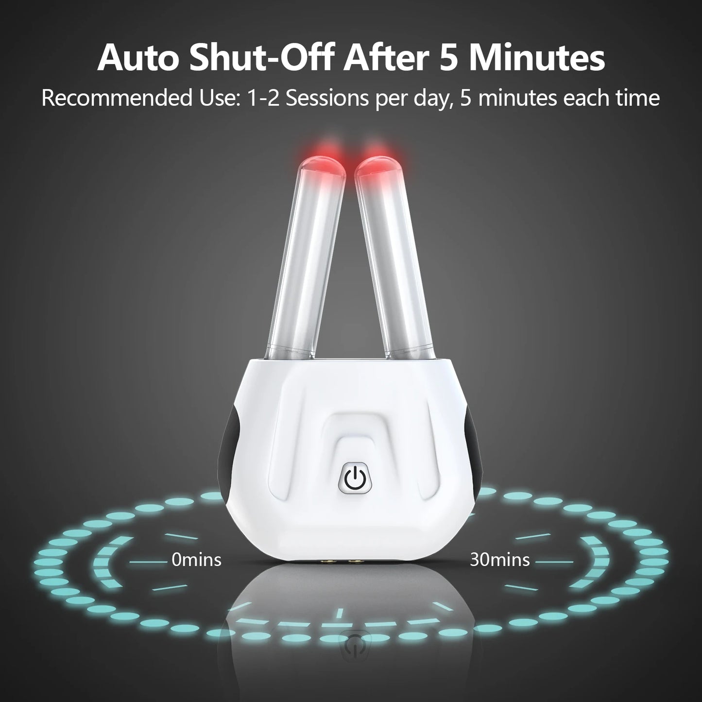 Cordless Red Light Nasal Therapy Device - 650nm Infrared Nasal Care for Allergy Relief, Ventilation, and Sinus Support