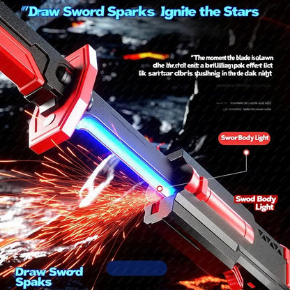 LED Glowing Sword with Sparks and Smoke Effects for Kids