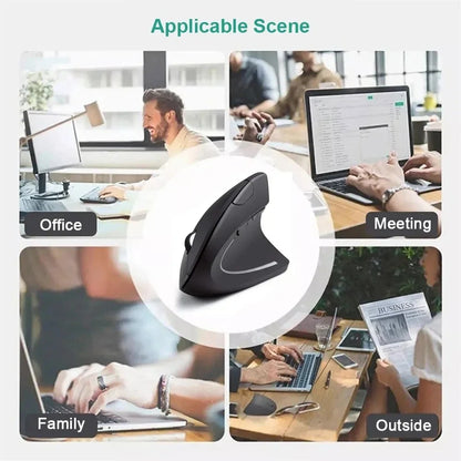 Ergonomic Vertical Wireless Mouse Carpal Tunnel Prevention & 2.4G Precision Office Mouse