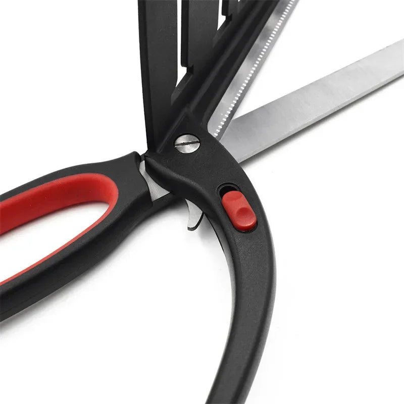 Pizza Scissors with Built-In Slice Server Tray