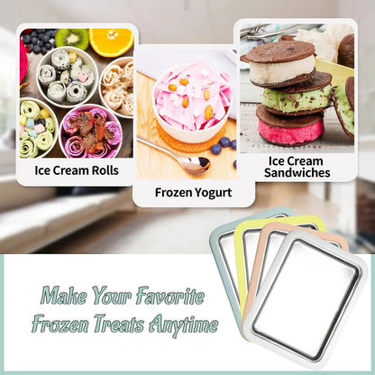 Instant Ice Cream Maker Pan DIY Rolled Ice Cream Machine for Home