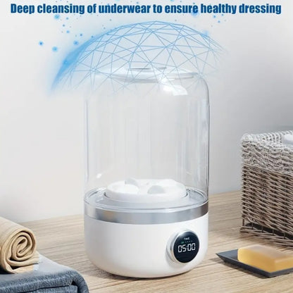 Portable Mini Washer, USB Rechargeable Cordless, 1.2L Capacity For Underwear, Socks & Baby Clothes, 3 Cleaning Modes, Quiet & Compact For Travel, Dorm, Apartment