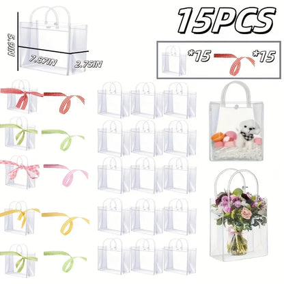 60/30/15 Reusable PVC Holiday Organizing Bags, Gift Bags, Family Storage Bags, Weddings, Christmas, Thanksgiving, New Year's, Graduations - Multi-purpose Party Gift Bags