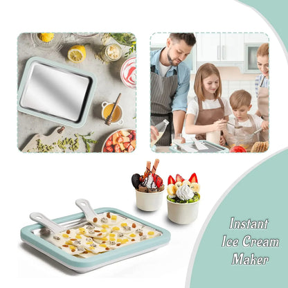 Instant Ice Cream Maker Pan DIY Rolled Ice Cream Machine for Home