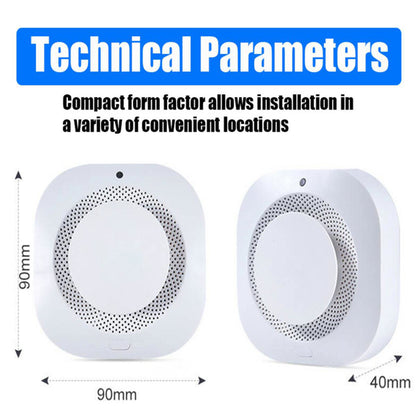 Dual-Sensor Photoelectric Smoke Alarm - 10-Year Lifespan & 3000mAh High-Capacity Battery Fire Detector