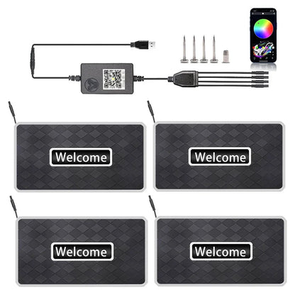 Personalized LED Car Floor Mat Light