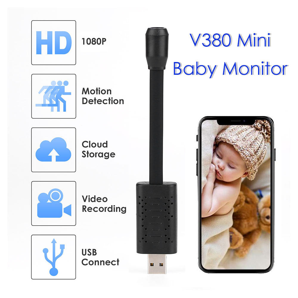 V380 1080P Mini WiFi Baby Monitor & Security IP Camera