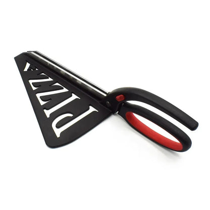 Pizza Scissors with Built-In Slice Server Tray