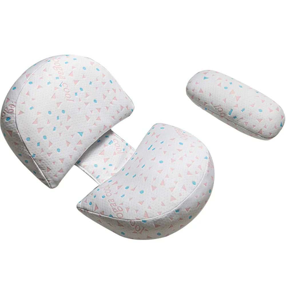 U-Shaped Waist Pillow for Pregnancy – Ergonomic Maternity Support for Better Sleep & Back Relief