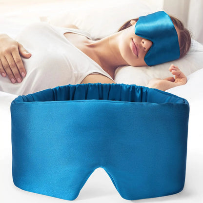 100% Natural Mulberry Silk Sleep Mask - Luxury Blackout Eye Mask for Deep Sleep & Skin Care