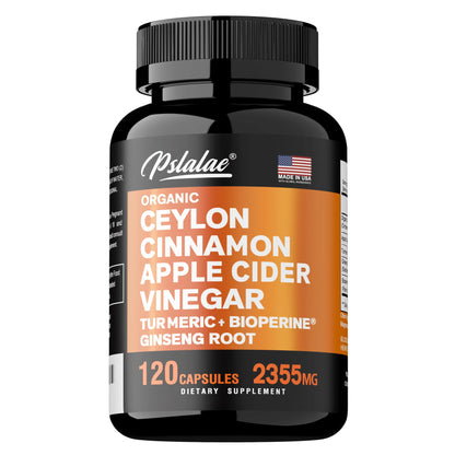 Turmeric and Curcumin Supplements Advanced Capsules with Ceylon Cinnamon Bark Powder for Women Men