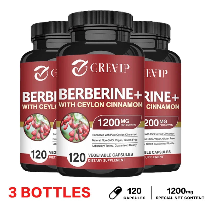 Berberine with Ceylon Cinnamon Supplement - Immune System, Cardiovascular & Gastrointestinal Function