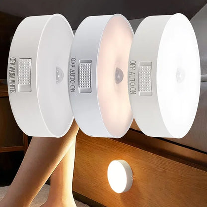 Motion Sensor Night  Light USB Rechargeable Light LED Lamp for Kitchen Bedroom Stairs Hallway Cabinet Closet Wardrobe Nightlight
