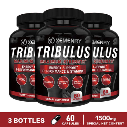 Tribulus Capsules - Lose Excess Fat, Improve Performance, Muscle Building Workout Supplement