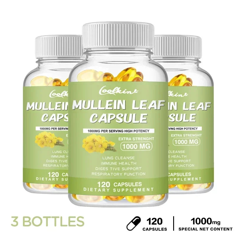 Mullein Leaf - Clear Lungs and Detoxify, Breathe Healthily, Relieve Headaches Supplement