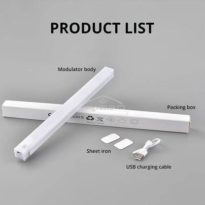 Motion Sensor Night Lights Wireless LED Lamp USB Rechargeable Magnetic For Wardrobe Room Closet Kitchen Aisle Tube Detector Bulb