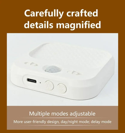 Motion Sensor LED Night Light White Mini Magnetic Removable Tri-colour Adjustable Bedroom Staircase Wardrobe Cabinet Lighting
