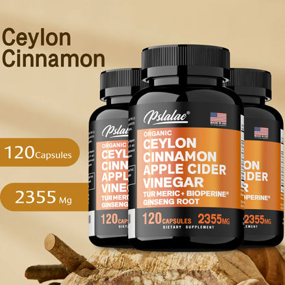 Turmeric and Curcumin Supplements Advanced Capsules with Ceylon Cinnamon Bark Powder for Women Men