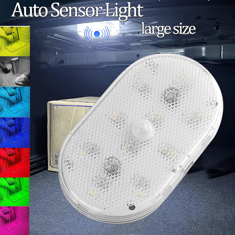 Motion Sensor Led Light 650mAH USB Rechargeable Automatic Induction Sensing Light Wireless Foot Lamp for Car Trunk Door