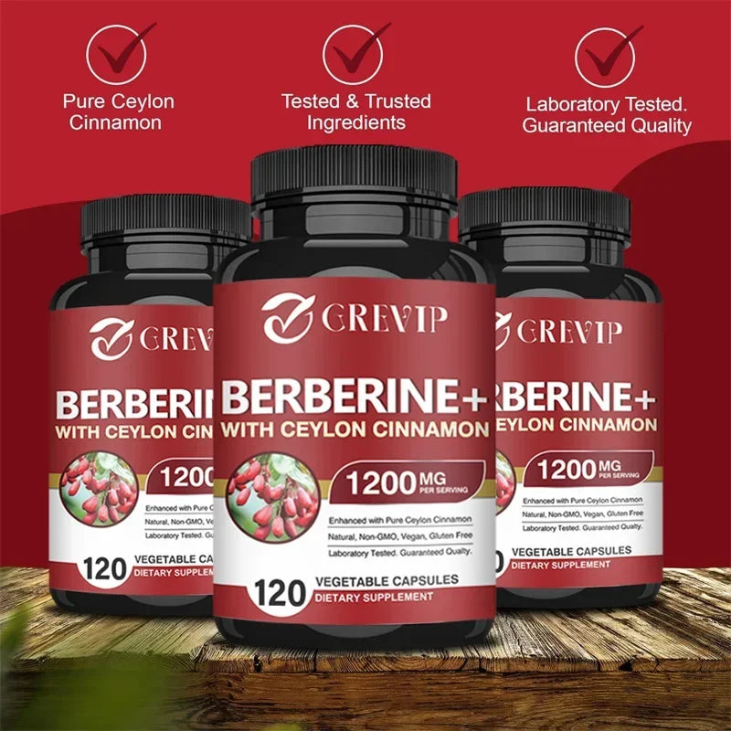 Berberine with Ceylon Cinnamon Supplement - Immune System, Cardiovascular & Gastrointestinal Function