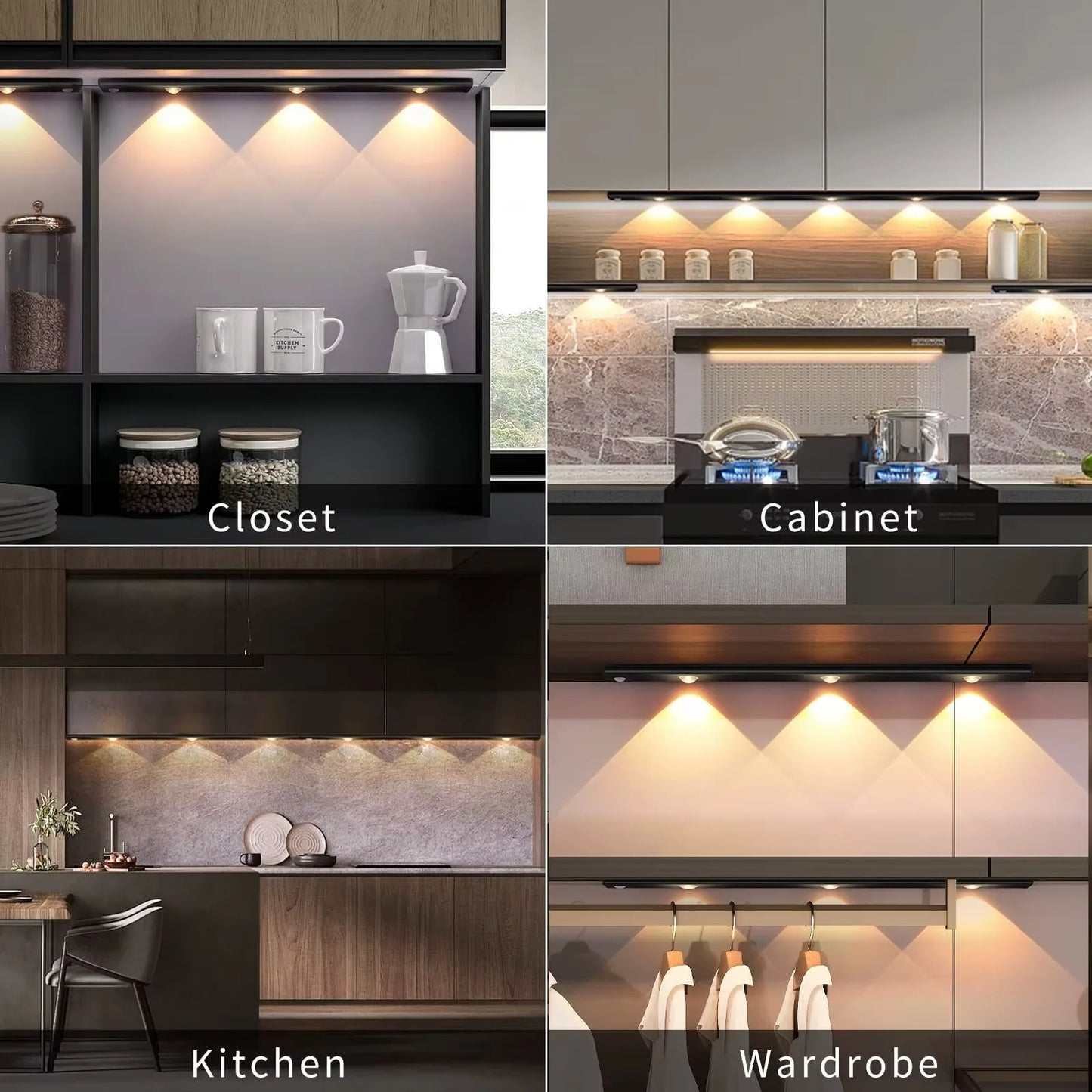 Motion Sensor Light LED Sensor Lamp Wireless Ultra Thin USB LED For Kitchen Cabinet Bedroom Wardrobe Indoor Lighting Night Light