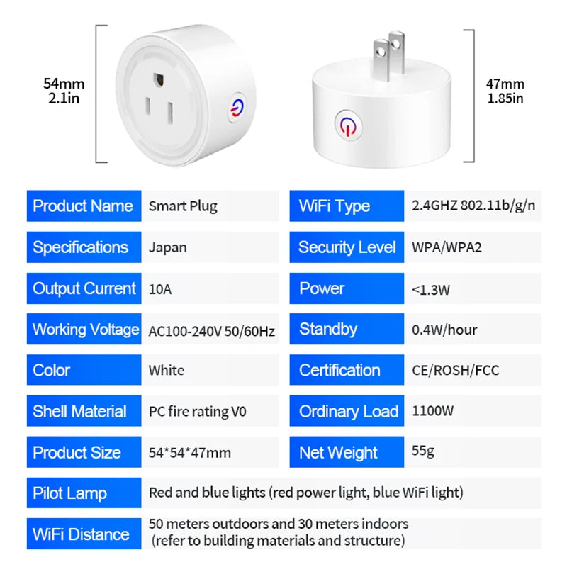 Tuya Wifi Japan Smart Plug 16A App Voice Control Power Monitor Overload Protection Timer Countdown Japan Plug Electrical Socket