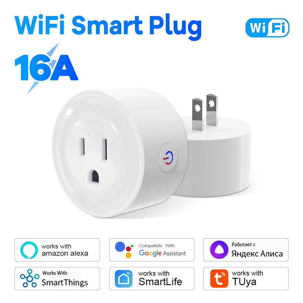 Tuya Wifi Japan Smart Plug 16A App Voice Control Power Monitor Overload Protection Timer Countdown Japan Plug Electrical Socket