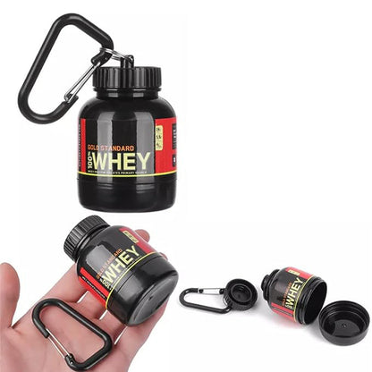 100/200ml Portable Protein Powder Supplement Container Lightweight Leakproof Storage Bottle
