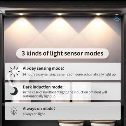 Motion Sensor Light LED Sensor Lamp Wireless Ultra Thin USB LED For Kitchen Cabinet Bedroom Wardrobe Indoor Lighting Night Light